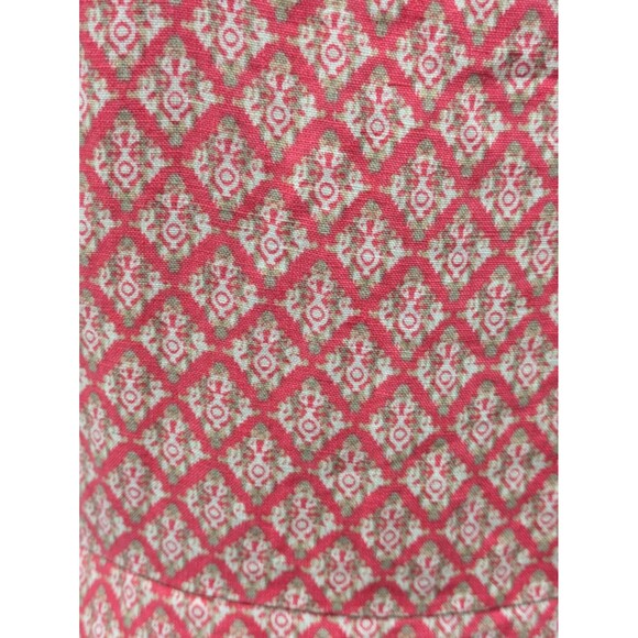 Gap Linen/Cotton Pink Diamond Weave Fit & Flare Square Neck Dress sz 4 Preppy - Picture 6 of 12